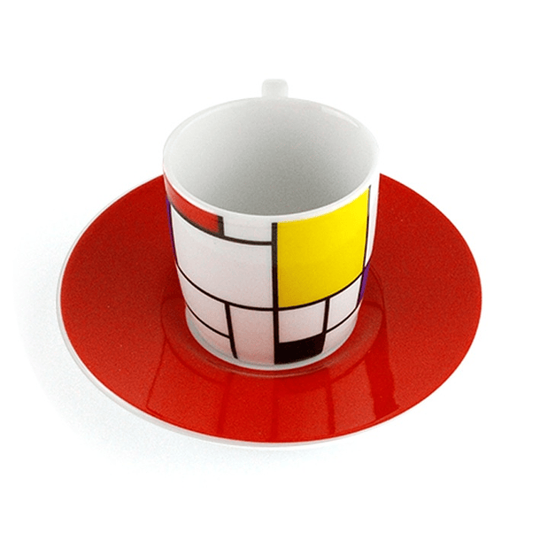 Chávena café Mondrian - Vermelho 2