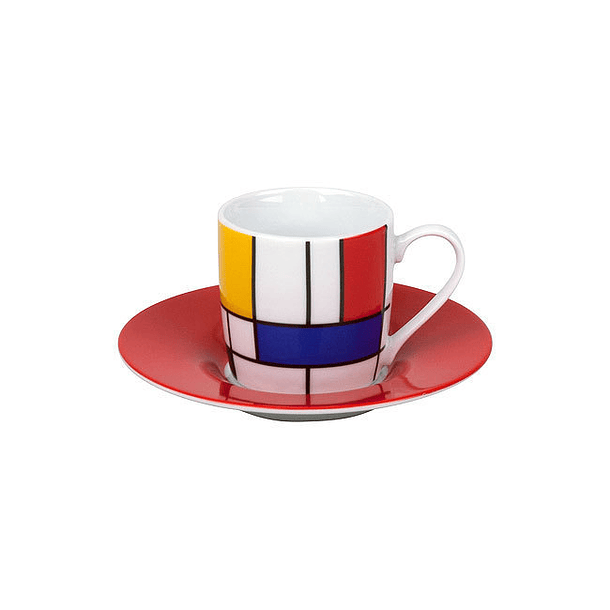 Chávena café Mondrian - Vermelho 4