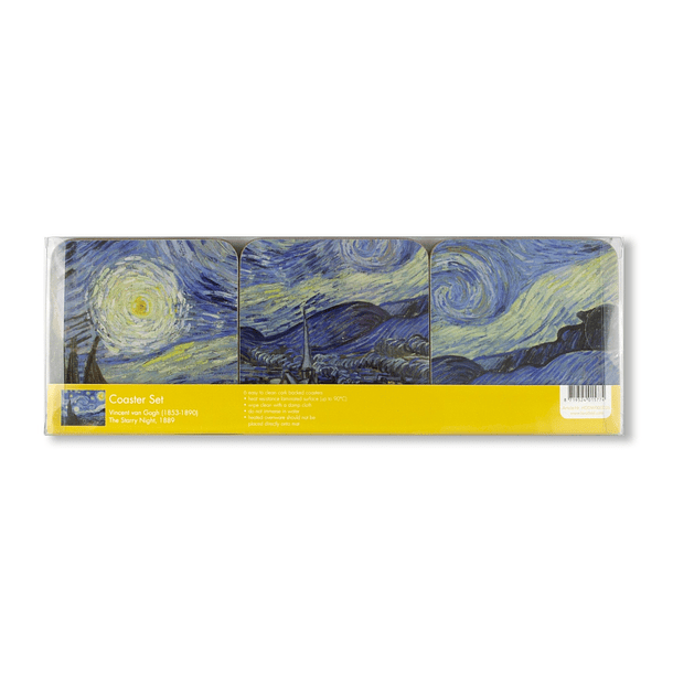 Bases para copos Noite estrelada, de Van Gogh 3
