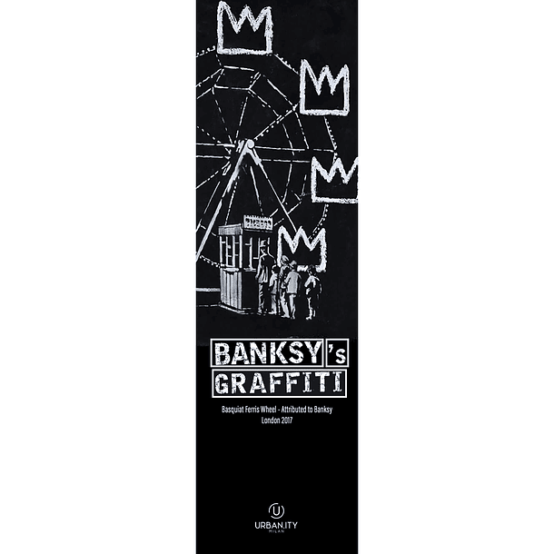 Marcador de livros Banksy’s Graffiti, “Basquiat Ferris Wheel” 2