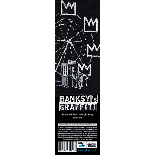 Marcador de livros Banksy’s Graffiti, “Basquiat Ferris Wheel” 3
