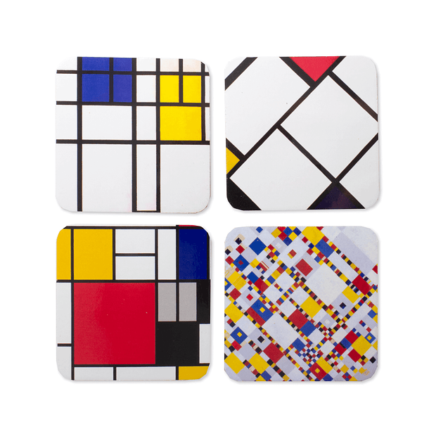 Bases para copos Piet Mondrian 1