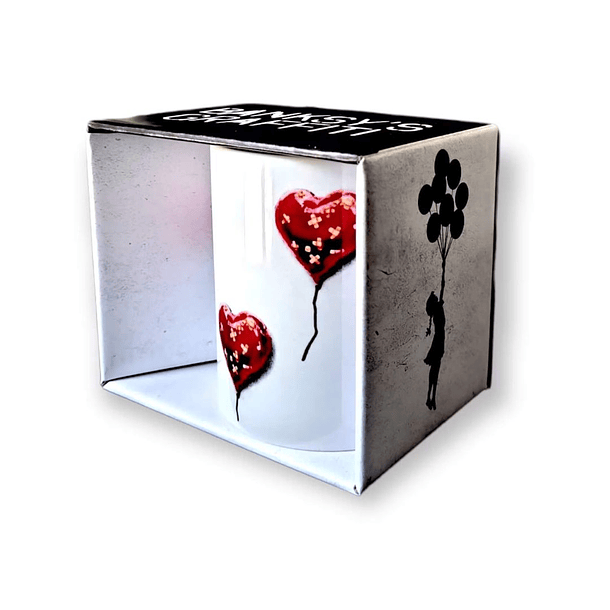 Caneca Banksy’s Graffiti “Bandaged Heart” 6