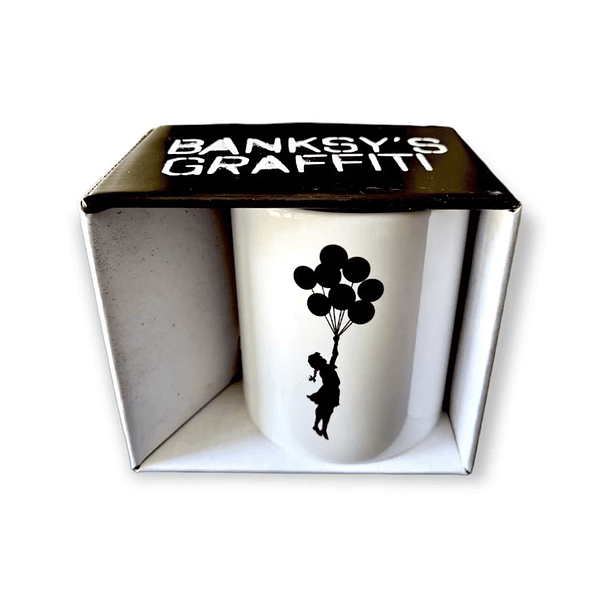 Caneca Banksy’s Graffiti “Flying Balloons Girl” 5