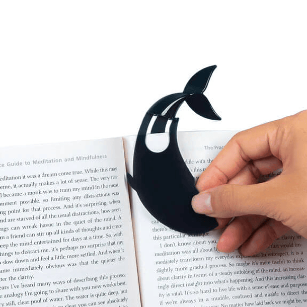 Marcador de livros Baleia - Cinzento 2