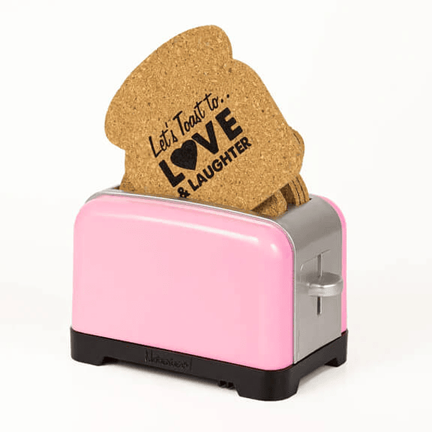 Bases para copos Toaster Coaster Rosa 1