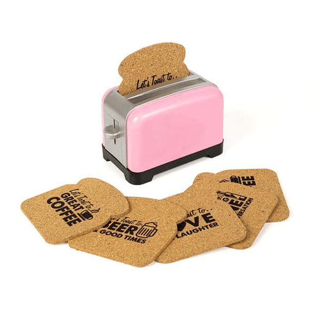 Bases para copos Toaster Coaster Rosa 3
