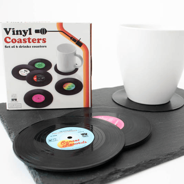 Bases para copos Vinyl Retro 2