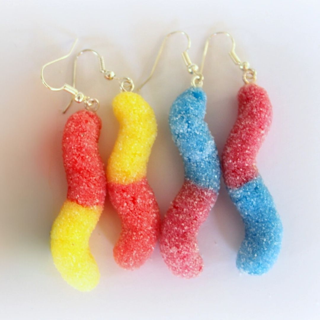 Brincos | Brincos Gummy Worm: Estilo único e cores vibrantes