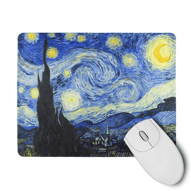 Tapete para rato Noite Estrelada, de Van Gogh 1