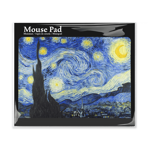 Tapete para rato Noite Estrelada, de Van Gogh 3