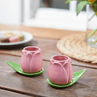 Conjunto 2 Chávenas de Café Tulipas Rosa 1