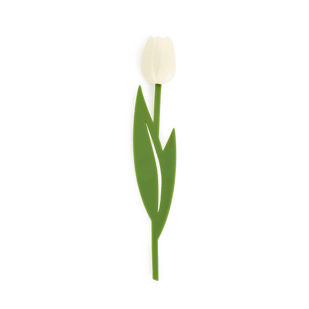 Marcador de livros Tulipa branco 3