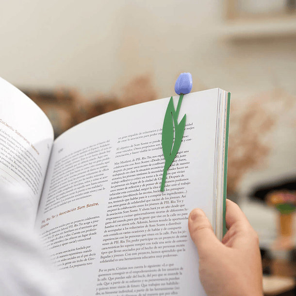 Marcador de livros Tulipa Roxa 2