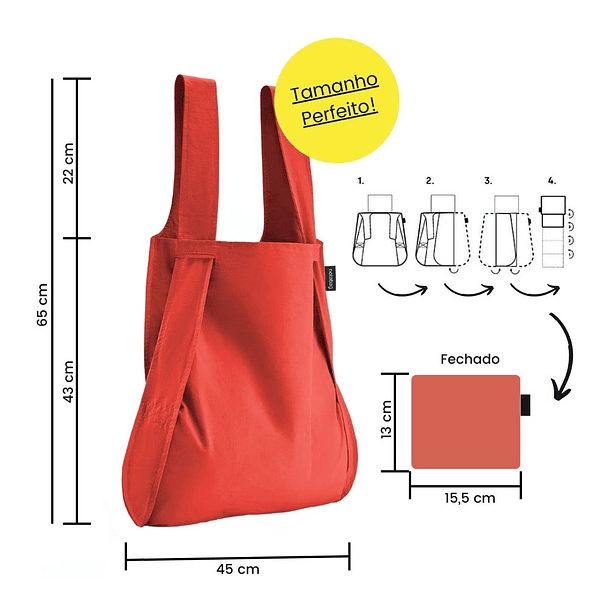 Notabag Bag & Backpack Vermelho 2