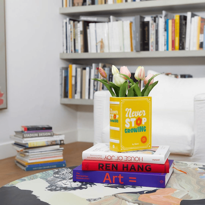 Jarra para flores Book amarelo 1