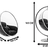 Silla Colgante Transparente Estructura Plateada (Con Detalles)