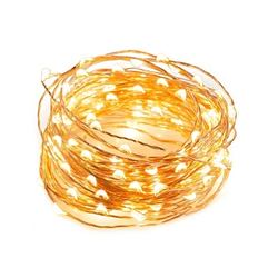 Cadena de Cobre con 100 luces - 10 mts USB