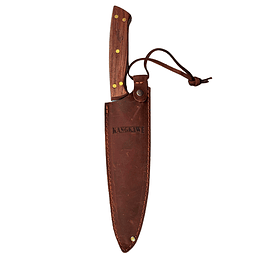 Cuchillo 8" Parrillero C/Funda De Cuero Café 