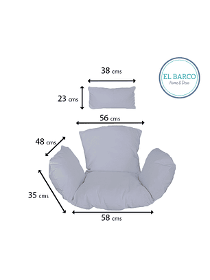 Cojín Silla Colgante M/L Café