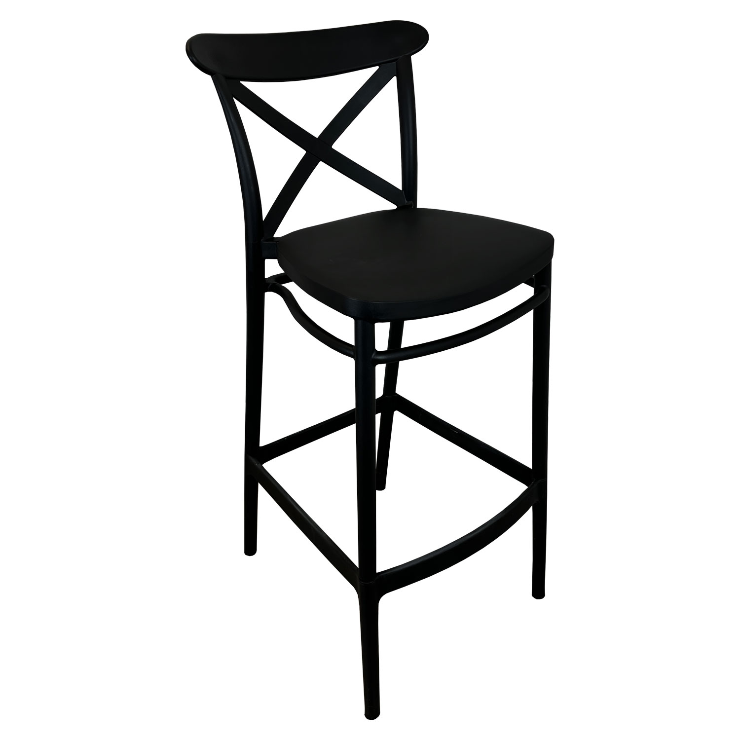 Taburete Bar Crossback Negra
