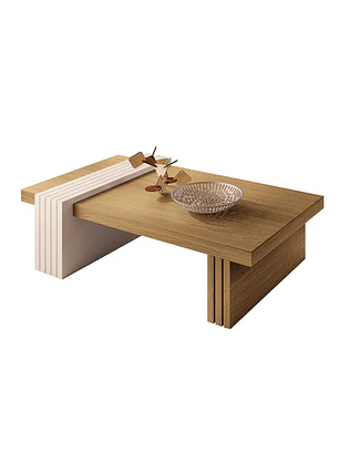 Mesa de centro Praga Freijo-Off White 107x60x33 cm
