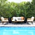 Juego Living Terraza Bali Caramelo Cojín Marfil 4 Personas