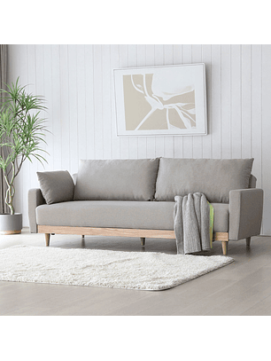 Sofá Cama Florida Gris 3 Cuerpos 