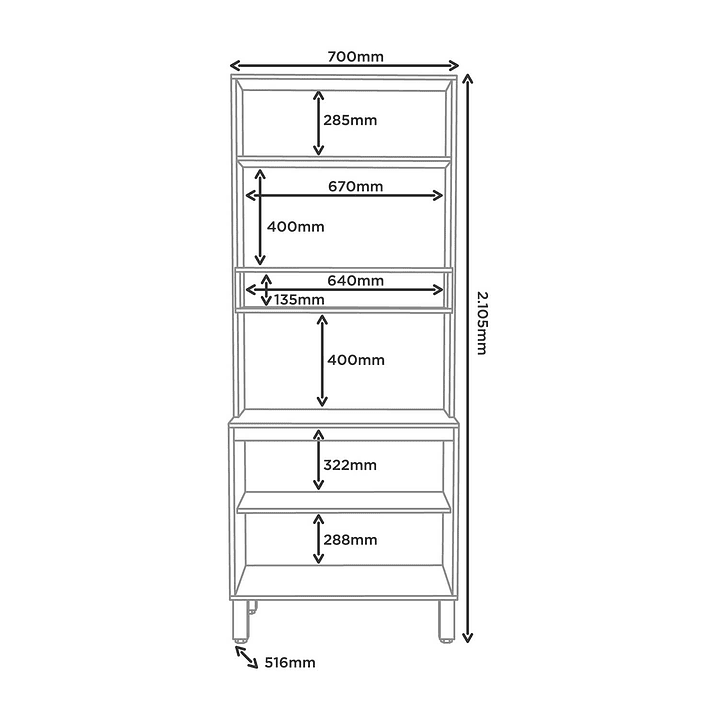 Mueble de Cocina para microondas Camil 3