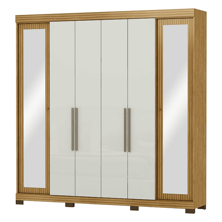 Closet 6 puertas con espejo Rivoli Marrocos / Off White 3