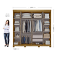 Closet 6 puertas con espejo Rivoli Marrocos / Off White - Miniatura 8