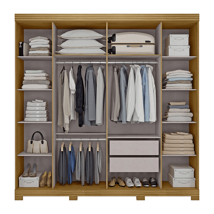 Closet 6 puertas con espejo Rivoli Marrocos / Off White 2