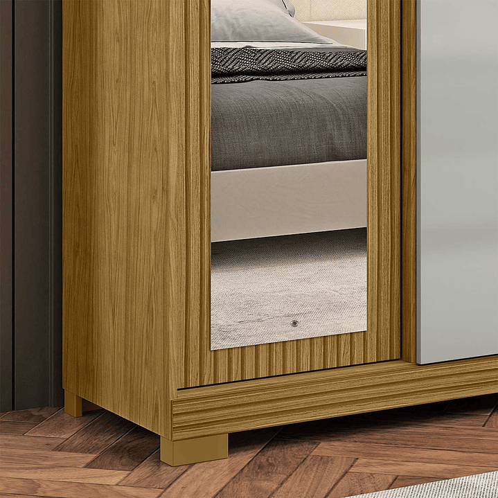 Closet 6 puertas con espejo Rivoli Marrocos / Off White 4