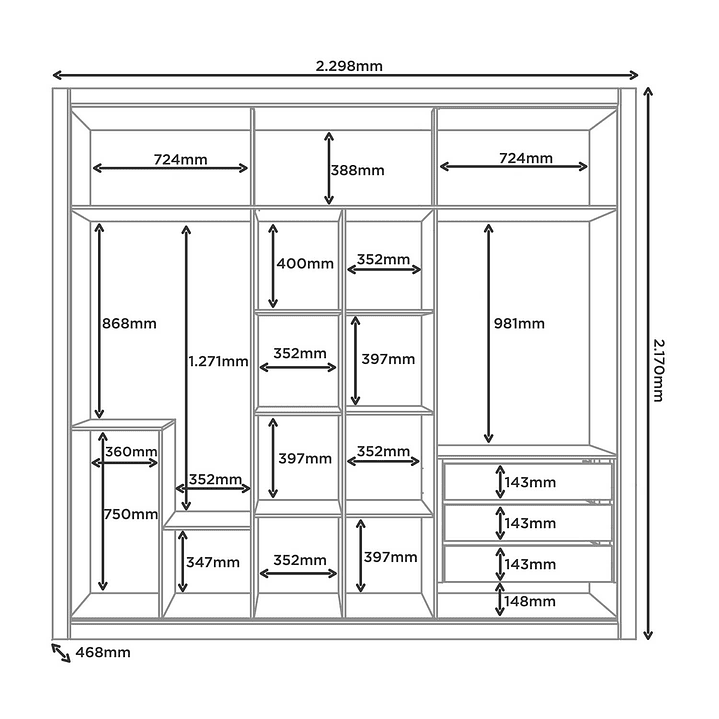 Closet 6 puertas Atelier Marrocos / Off White 8