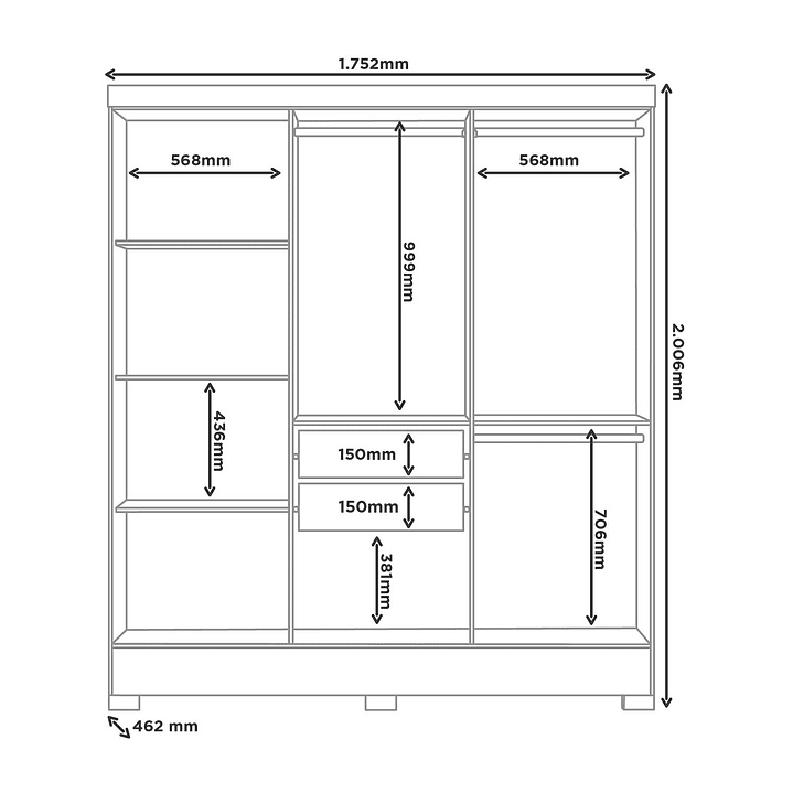 Closet 6 puertas Nativo Marrocos / Off White 9
