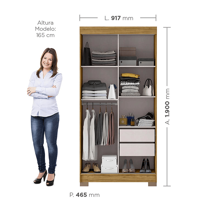 Closet 2 puertas corredera Lumière 9