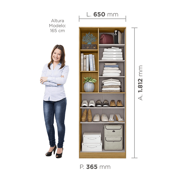 Closet multiuso con Zapatera concord Marrocos / Off White 7