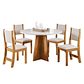 Juego de Comedor Redondo 4 sillas Imperio Beige - Miniatura 2