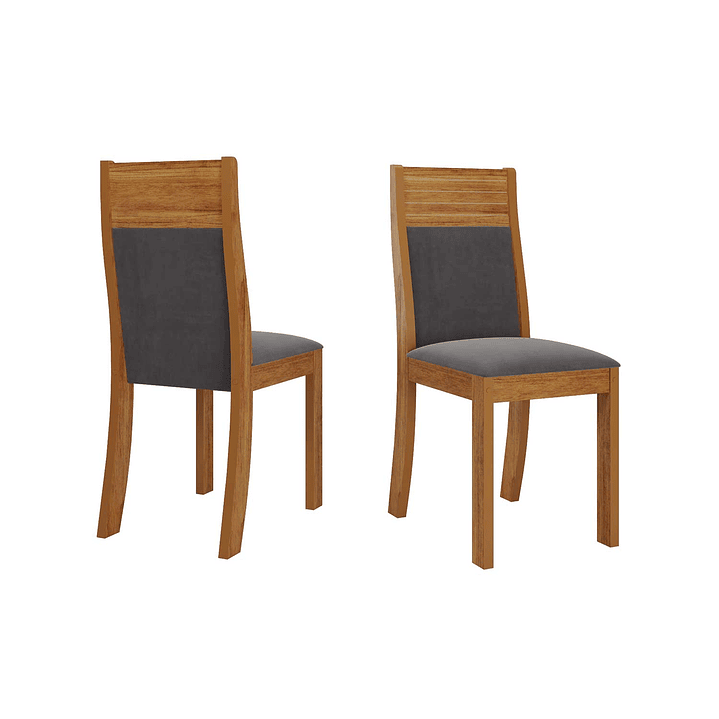 Juego de Comedor 6 sillas Toscana Gris Largo  80 x 80 x 160 3