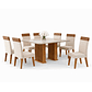 Juego de Comedor 6 sillas Real Beige 82 cm x 90 cm x 160 cm - Miniatura 2