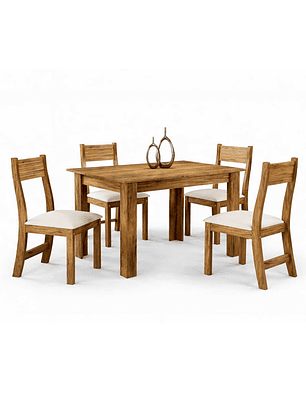 Juego de comedor 4 sillas Destiny Beige 75,1 x 75 x 110 cm