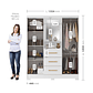 Closet 4 puertas 3 cajones Versalles 190x46,5x 152,4 Blanco nieve - Miniatura 4