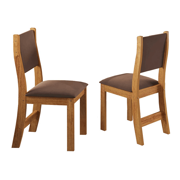 Juego de comedor 4 sillas Promesa Café 3