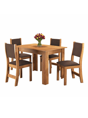 Juego de comedor 4 sillas Promesa Café