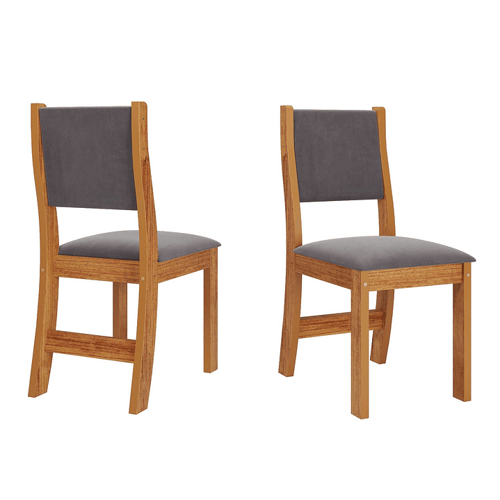 Juego de comedor 4 sillas Legado Gris 3