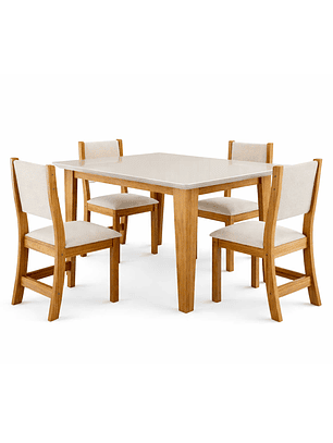 Juego de comedor 4 sillas Royal Beige