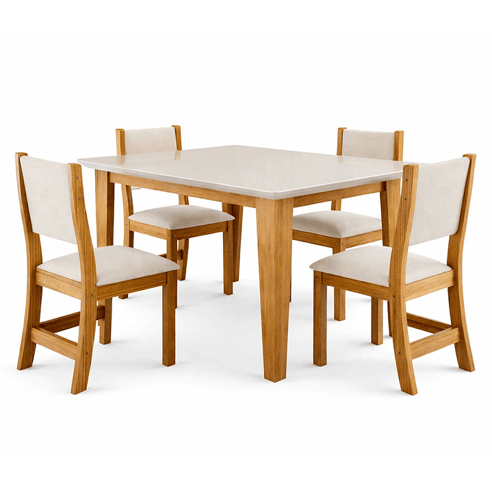 Juego de comedor 4 sillas Royal Beige 2