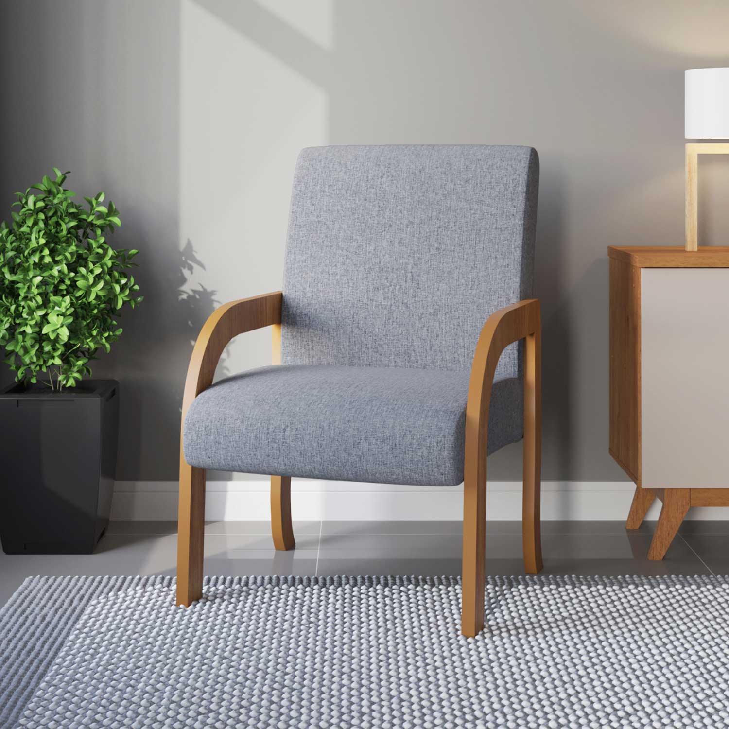 Poltrona Paris Gris 88 x 59 x 65,5 cm