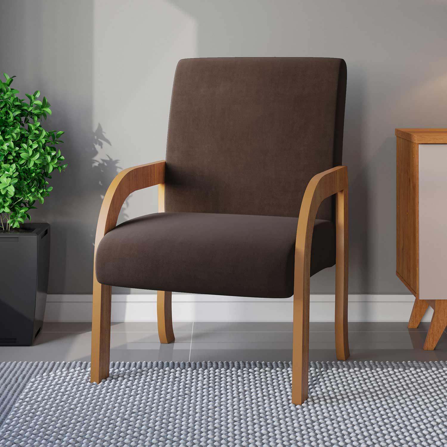 Poltrona Paris café 88 x 59 x 65,5 cm