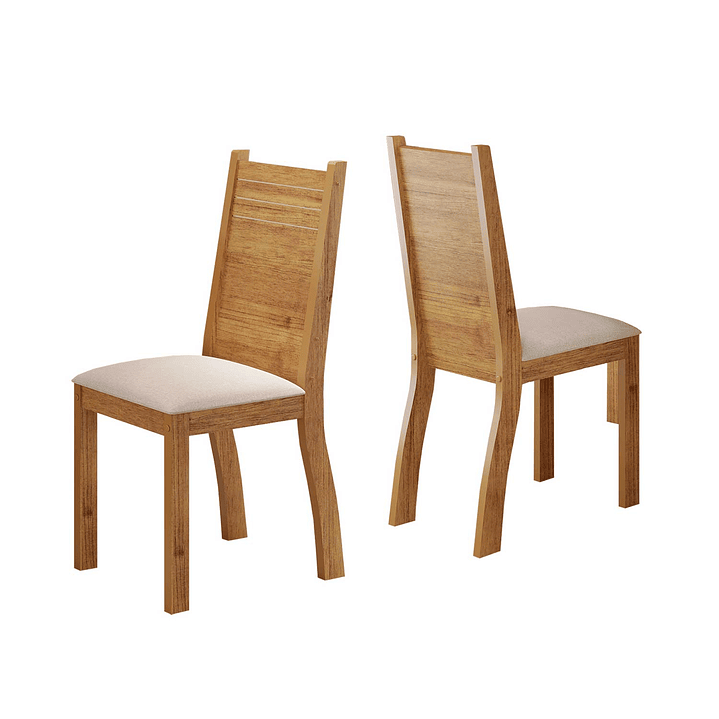 Juego de Comedor 8 sillas Dominus Beige 80,5 x 120 x 120 cm 4